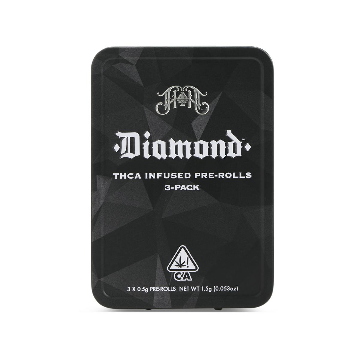 Zerealz | Hybrid - Diamond THCA-Infused Pre-Rolls - 1.5G Three-Pack