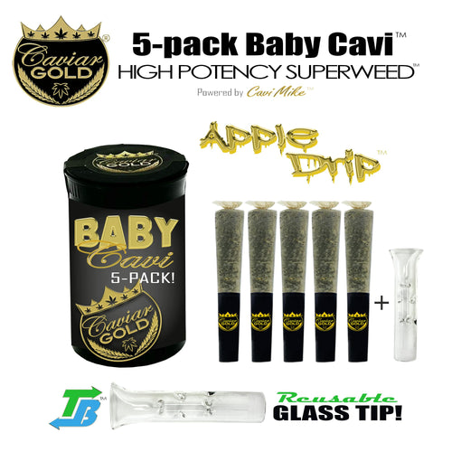 Baby Cavi | Infused Pre-roll | Apple Drip | 2.5g | 5pk