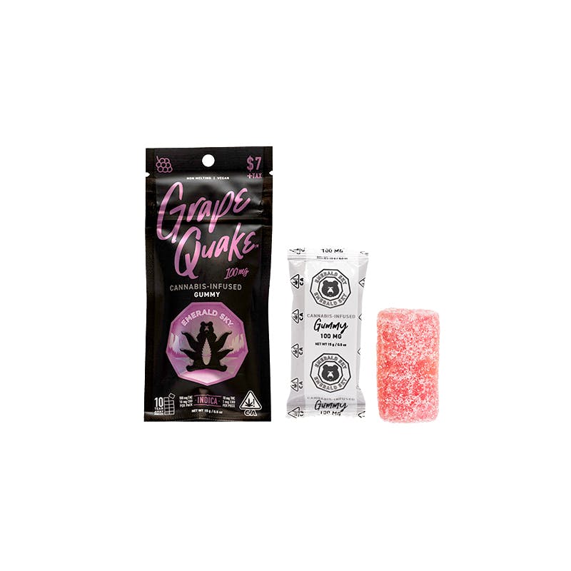 Emerald Sky Single Gummy - Grape Quake 100mg