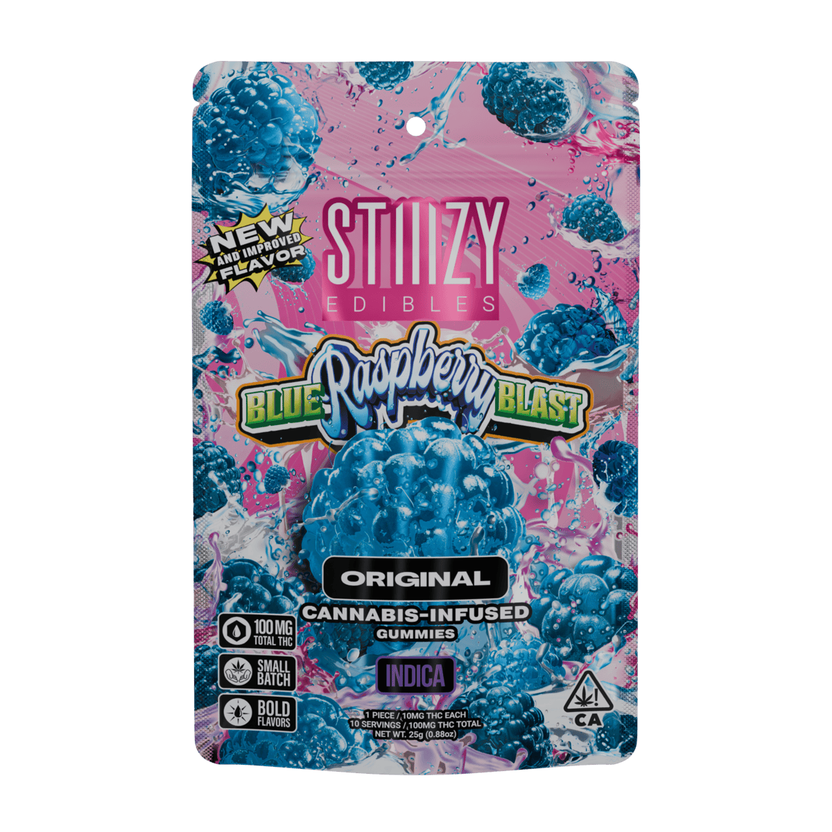 - BLUE RASPBERRY BLAST - 100MG ORIGINAL EDIBLES