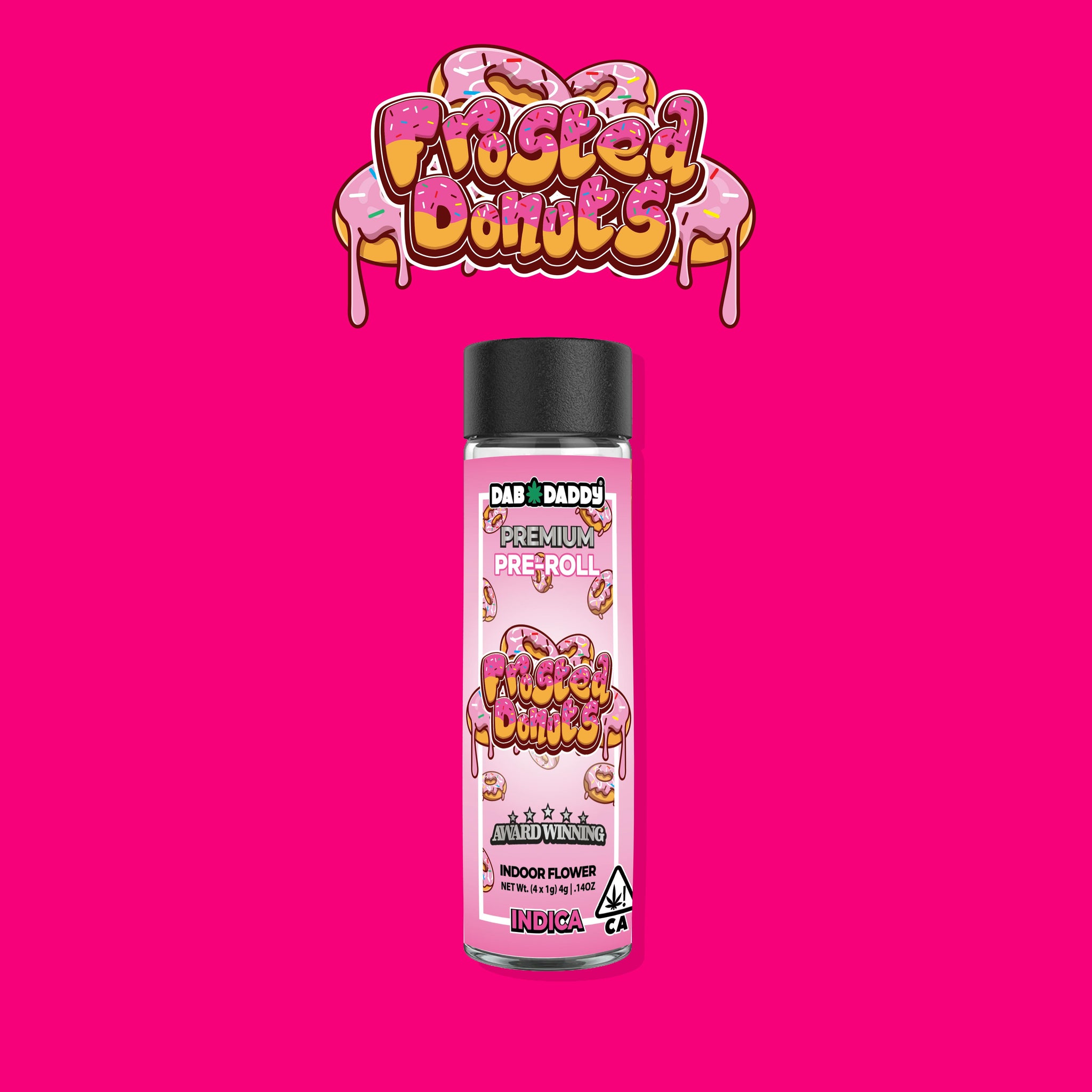 Frosted Donuts Pre-Rolls Dab Daddy® (4x1g) 4g Premium Indoor Flower