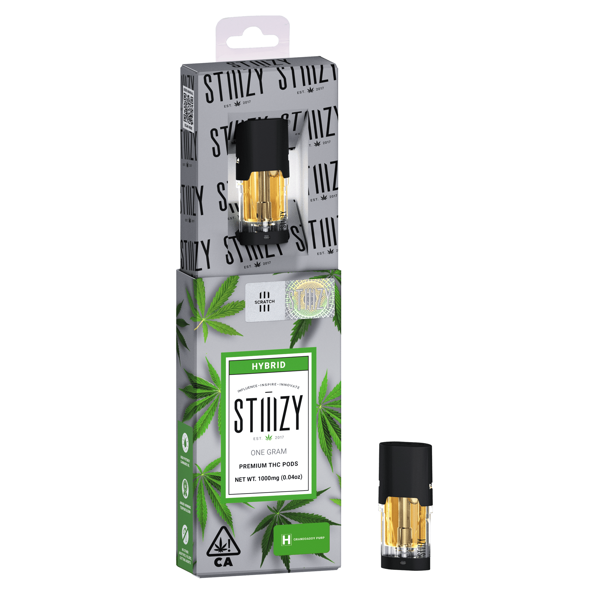 Vape Cartridge - GRANDDADDY PURP 1G Original THC Pod - STIIIZY