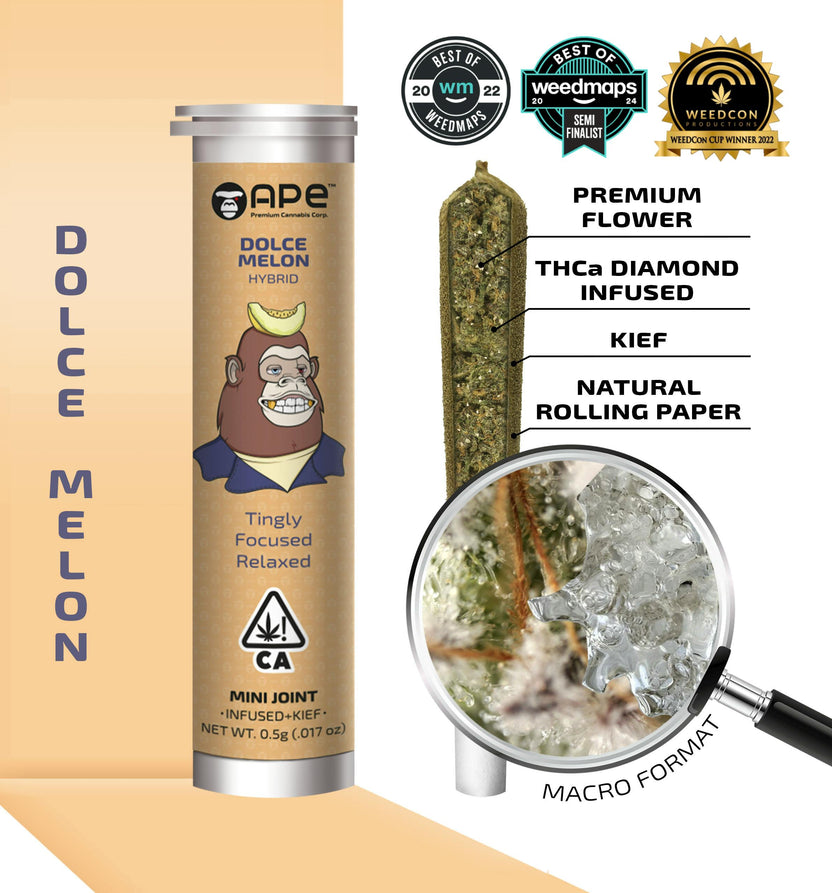 DOLCE MELON — Mini Joint Infused + Kief (0.5g)