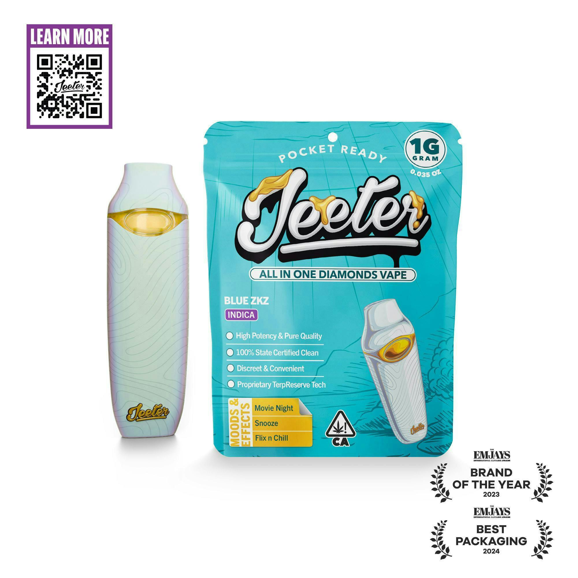 Jeeter All In One Diamonds Vape - Blue ZKZ