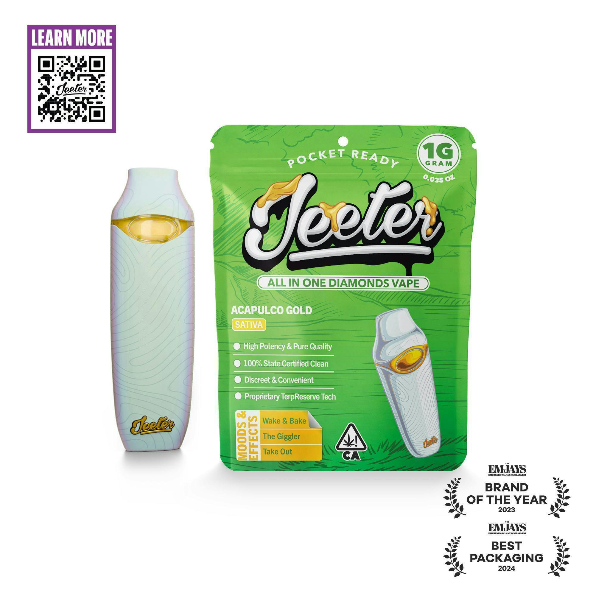 Jeeter All In One Diamonds Vape - Acapulco Gold