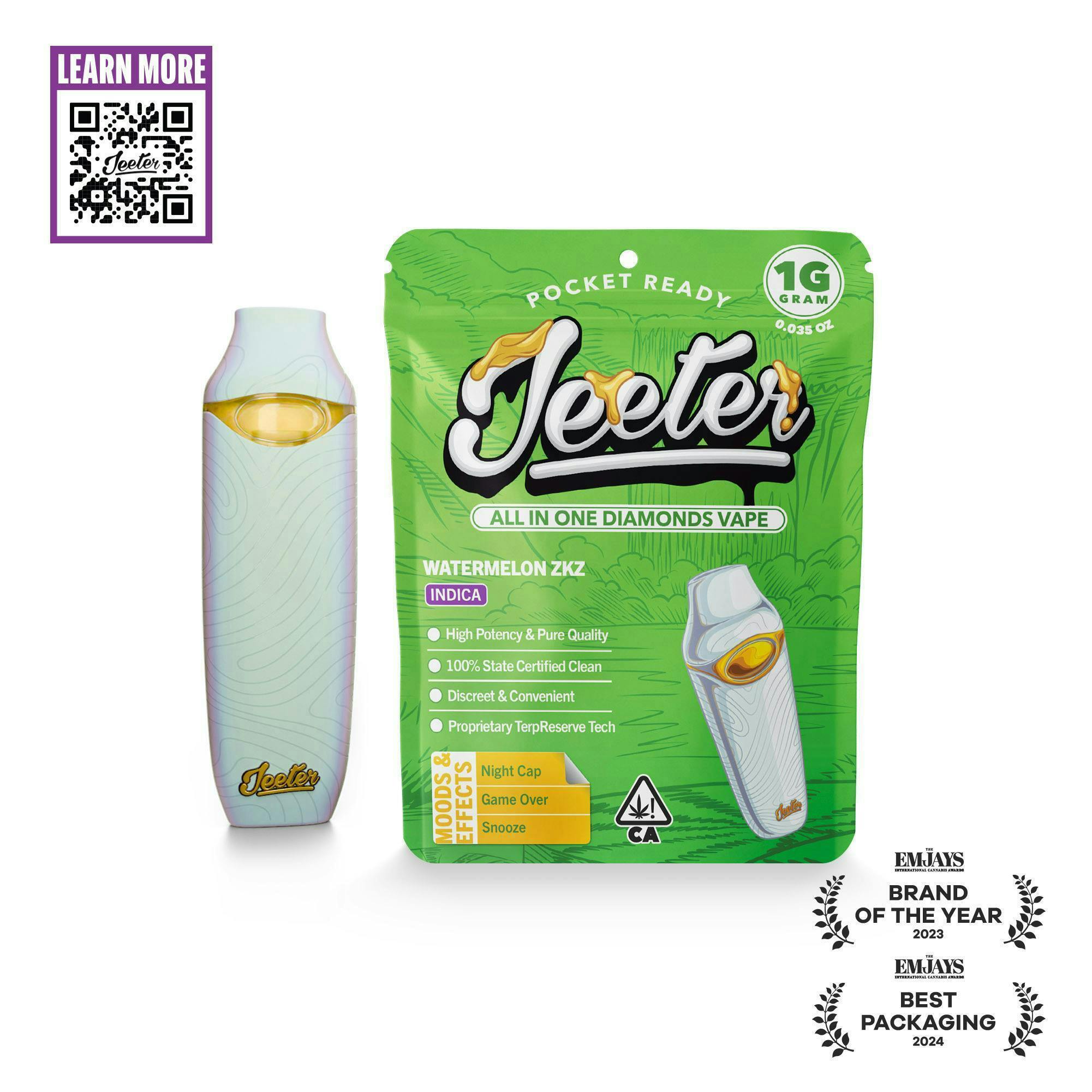 Jeeter All In One Diamonds Vape - Watermelon ZKZ