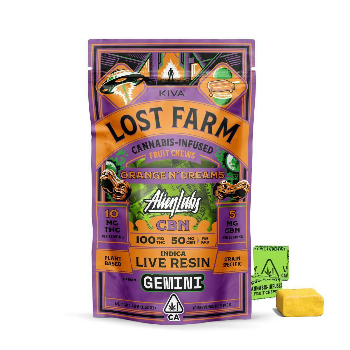 Lost Farm x Alien Labs Orange 'N Dreams x Gemini CBN Live Resin Chews