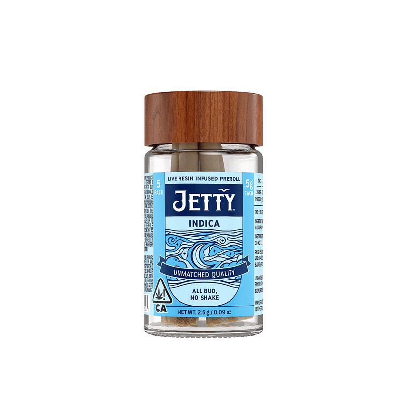 Jetty Pre-Roll Live Resin Infused 5 Pack (2.5g) Hash Burger x Grape Gas