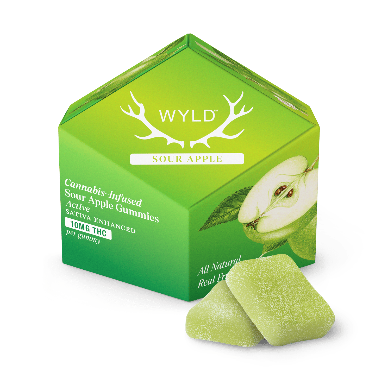 Sour Apple Sativa Enhanced Gummies