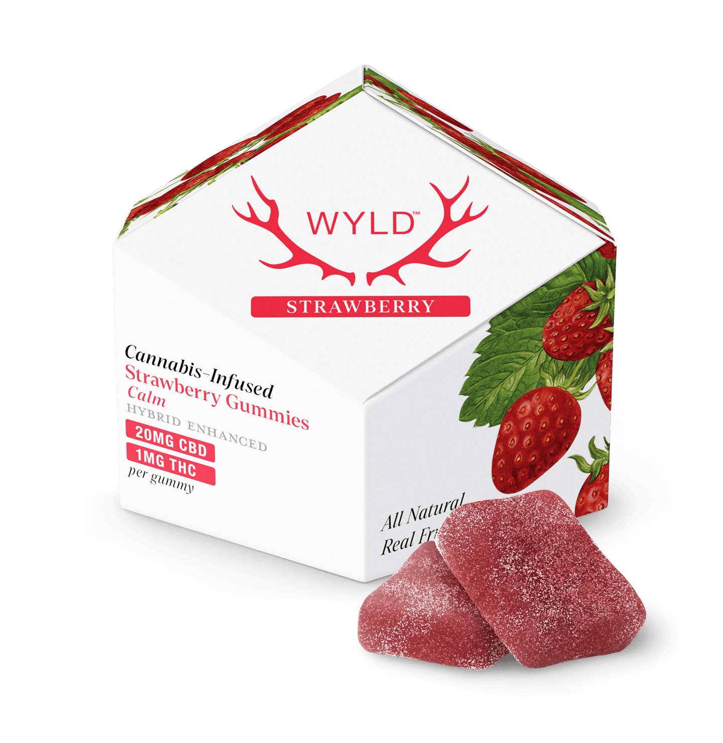 Strawberry 20:1 CBD + Hybrid Enhanced Gummies 200:10mg