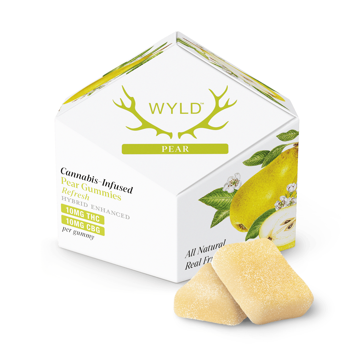 Pear 1:1 CBG + Hybrid Enhanced Gummies 100mg
