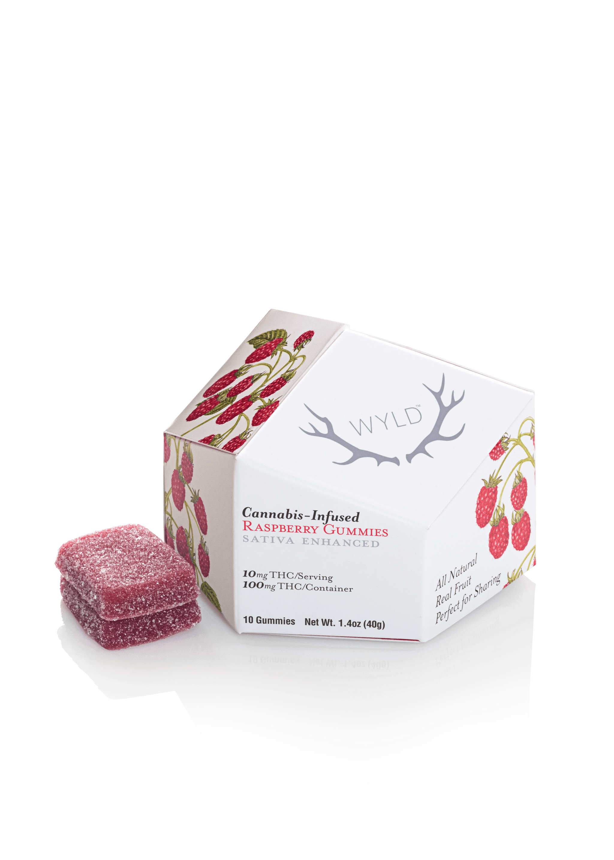 Raspberry Sativa Enhanced Gummies 100mg