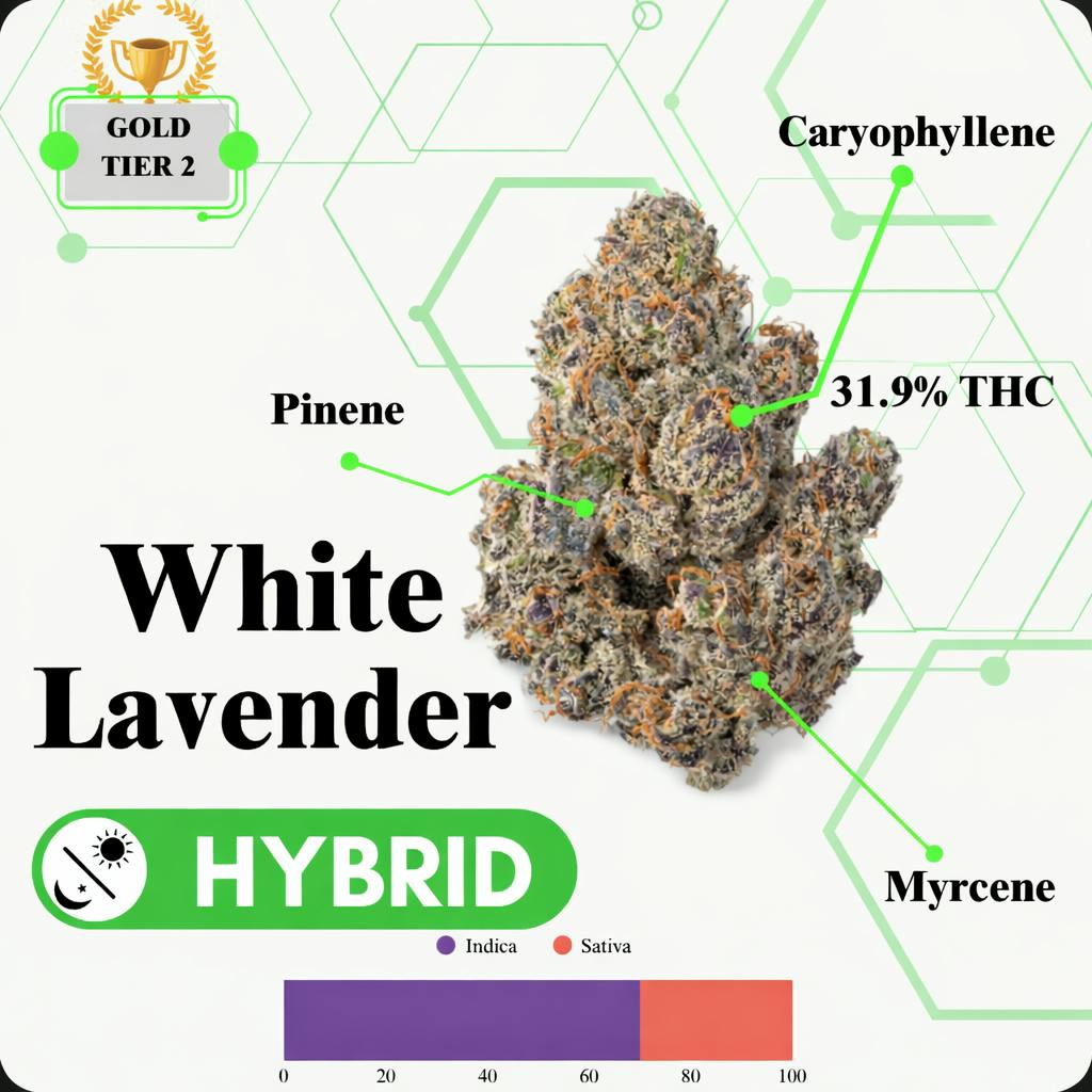 TIER 2 FLOWER - WHITE LAVENDER - HYBRID
